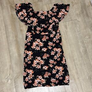 Guilty Floral Off The Shoulder Midi Dress Size Large